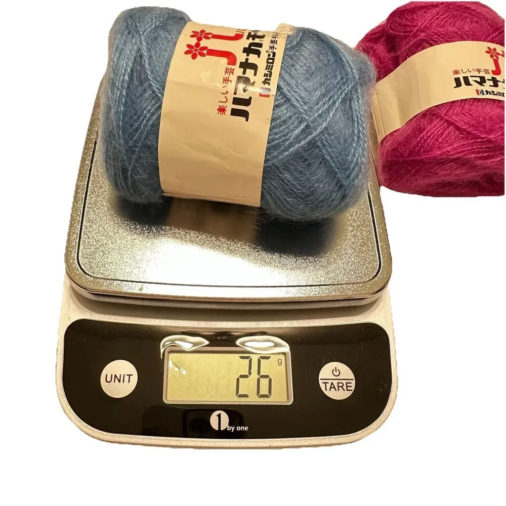 Hamanaka Mohair Yarn Set Of 4‎ pink, blue, white, and red NEW Made In Japan